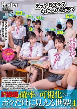 Mosaic HUNTC-476 What!? 80%? What Is This Number? A World Where The Probability I Could Fuck A Girl Is Showing Above Her Head, And I'm The Only One Who Can See It! - School Girls Edition 04